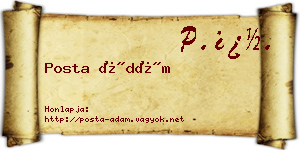Posta Ádám névjegykártya