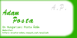 adam posta business card